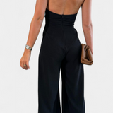 Jessica Mono Halter Cu Spatele Gol și Pantaloni Largi