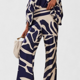 Sybella Set din Două Piese cu Umeri Decupați și Pantaloni Largi