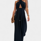 Jessica Mono Halter Cu Spatele Gol și Pantaloni Largi