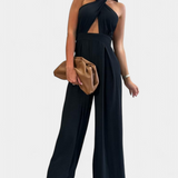 Jessica Mono Halter Cu Spatele Gol și Pantaloni Largi