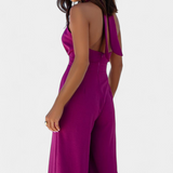 Jessica Mono Halter Cu Spatele Gol și Pantaloni Largi
