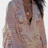 Cămașă Amalia Stil Boho cu Șorturi Elastice