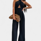 Jessica Mono Halter Cu Spatele Gol și Pantaloni Largi