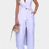 Eider Complect cu Vestă Lungă și Pantaloni Drepți
