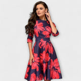 Carolina - Rochie elegantă până la genunchi