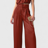 Helira Set din Două Piese cu Top Fără Mâneci și Pantaloni Palazzo