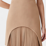 Rochie Mini Karen cu Guler Înalt și Detaliu Plisat