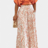 Compleu Olivia Boho cu decolteu în V și pantaloni largi