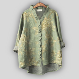 Viltė™ - Bluză din In Aurie Verde