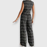 Dina™ - Set din două piese cu decolteu în V și pantaloni asortați