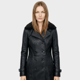 Ema™ – Palton din piele elegant pentru toamnă