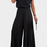 Liora Set din Două Piese cu Top Structurat și Pantaloni Plisati