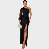 Rasa™ – Rochie elegantă lungă cu un umăr