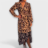 Emília - Rochie zilnică cu model de leopard