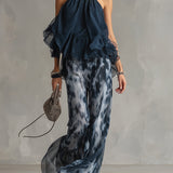 Élise | Set elegant și ușor cu top fluid și pantaloni largi