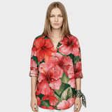 Laura™ - Bluză stilizată cu model floral