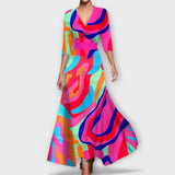 Inês - Rochie elegantă de damă cu mâneci