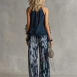 Élise | Set elegant și ușor cu top fluid și pantaloni largi