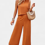 Compleu Lavinia Boho din in și bumbac cu top și pantaloni scurți