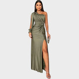Rasa™ – Rochie elegantă lungă cu un umăr