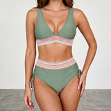 Elena | Costum de baie push-up modelator cu talie înaltă
