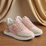 Monica® | Pantofi sport cu șireturi și vârf rotund în contrast