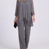 Eleanor™ | Set s lepršavim sakoom i širokim hlačama