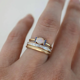 Oprah - Vintage Zlatni Opal Prsten Set