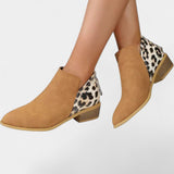 Janicee Pantofi Ortopedici cu Model de Leopar