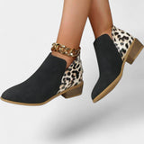 Janicee Pantofi Ortopedici cu Model de Leopar