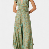 Leandra Mono Fluid cu Model de Cruci sau Flori Verzi