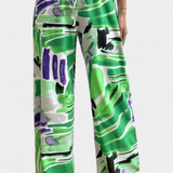 Pantaloni Senda Plati cu Model Abstract
