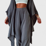 Set de leisure din două piese Henley cu cardigan