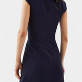Rochie Mini Karen cu Guler Înalt și Detaliu Plisat