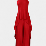 Chrysoula Set Asimetric cu Pantaloni Plisați