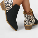 Janicee Pantofi Ortopedici cu Model de Leopar