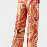 Pantaloni Senda Plati cu Model Abstract