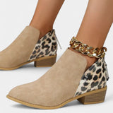 Janicee Pantofi Ortopedici cu Model de Leopar