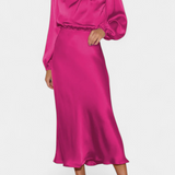 Rochie Maxi Cecila cu Guler Înalt și Detalii Florale