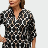 Kamilė™ - Bluză clasică cu mâneci lungi și model elegant
