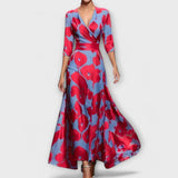Inês - Rochie elegantă de damă cu mâneci