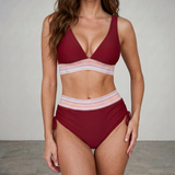 Elena | Costum de baie push-up modelator cu talie înaltă