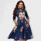 Carolina - Rochie elegantă până la genunchi