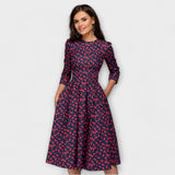 Carolina - Rochie elegantă până la genunchi