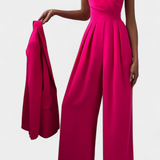 Romily Mono Sexual cu Bretele și Pantaloni Largi Eleganți